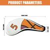9pcs Golf Iron Head Protective Cover with Zipper Waterproof Golf Iron Head Cover Golf Accessories Gift for Golfers