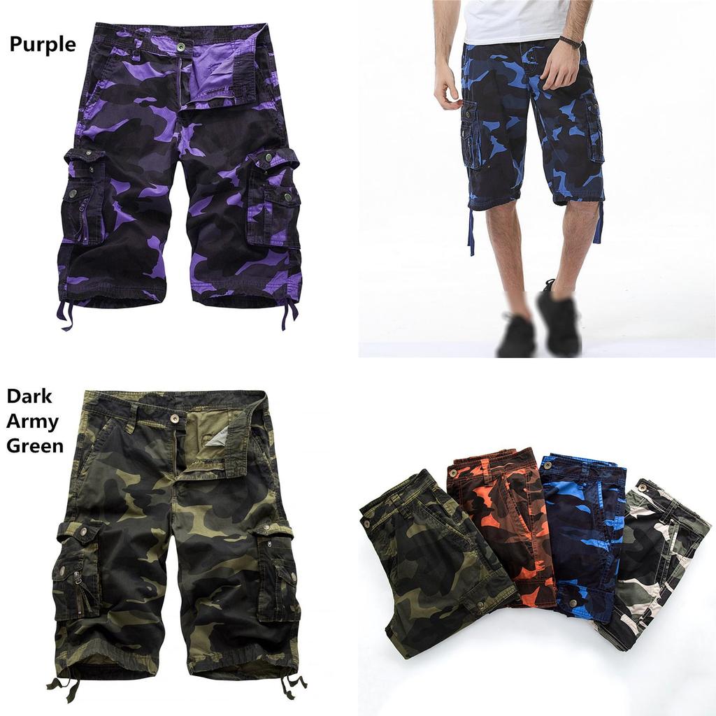 Durable And Comfortable Men's Tactical Military Army Camouflage Cargo Shorts With Multiple Pockets