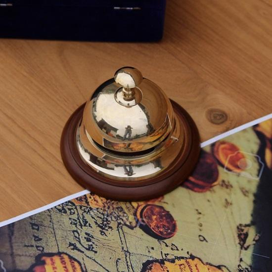 12.7 Cm Brass Elegant Hotel Bell Floral Ornament Bell Table Bell Art Deco Style Bell  Office Gift Idea Reception Bell