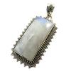 Les Trésors De Lily [P3803] - Silver 'Heaven' Moonstone Pendant - 40x20 Mm