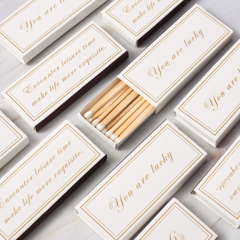 Match Scented Candle Gift Set: Long Stem Wooden Matches (75mm) Souvenir