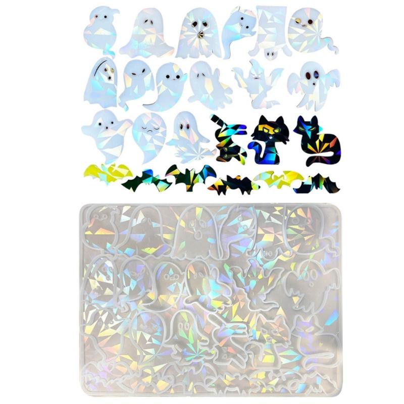 Silicone Specter Bat Cat Holographic Molds Light Shadow Earrings Pendant Mold DIY Ornaments Jewelry Epoxy Crafting Mold