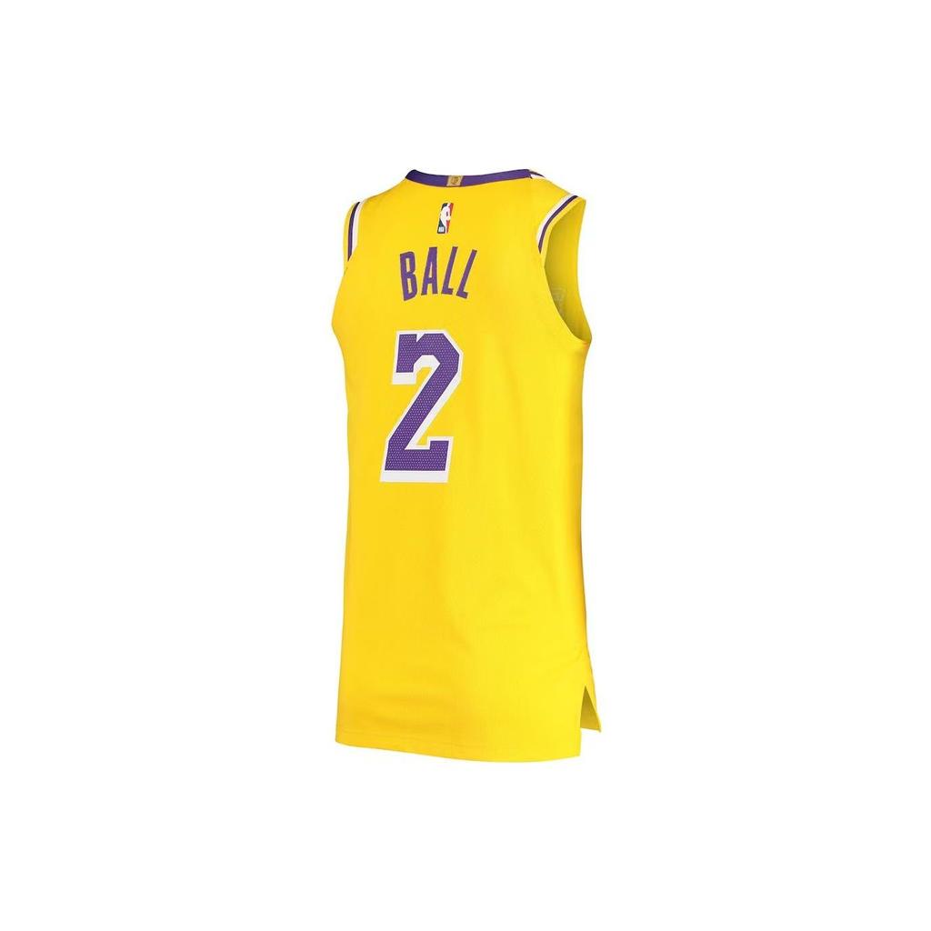 Nike NBA Player Edition Team Limited Basketball Jersey, Lakers, Lonzo Ball, No. 2 Men Tops Yellow AA7265-728