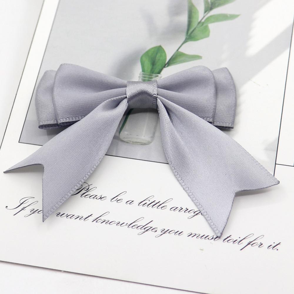 2,5 cm Polyester mit Schwalbenschwanz-Wickelbund Schleife DIY Handgefertigte Blume