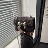 Fashion Girl Chain Single Shoulder Simple New Exquisite Bow Large Capacity Trendy Messenger Small Square Bag