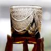 Gold-Plated Edo Kiriko Hand-Carved Crystal Whiskey Tumbler