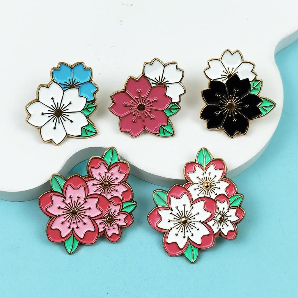 Elegant Colorful Flower Metal Brooch for Ladies - Drip Oil Alloy Corsage, Backpack Decoration & Clothing Accessory