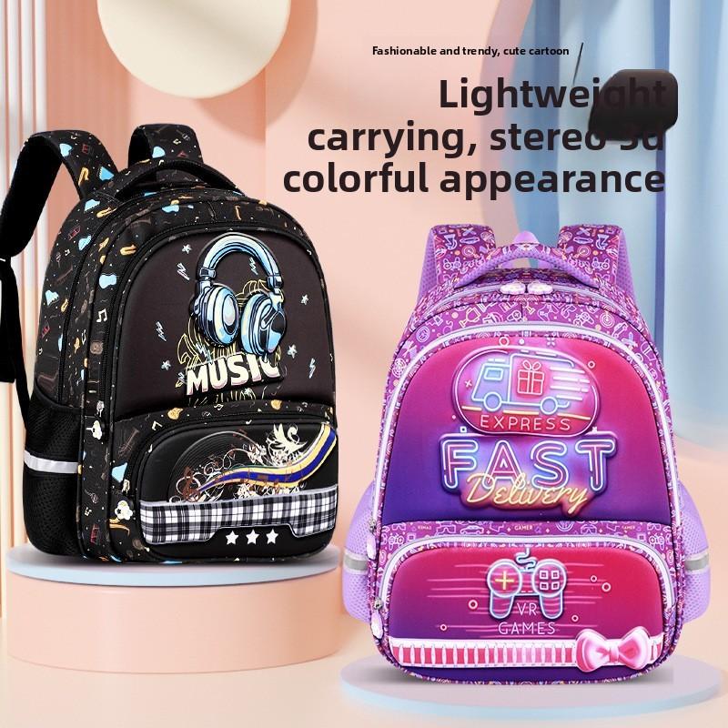 Sac à dos scolaire enfant dessin animé en tissu Oxford respirant et imperméable pour enfants de l'école primaire