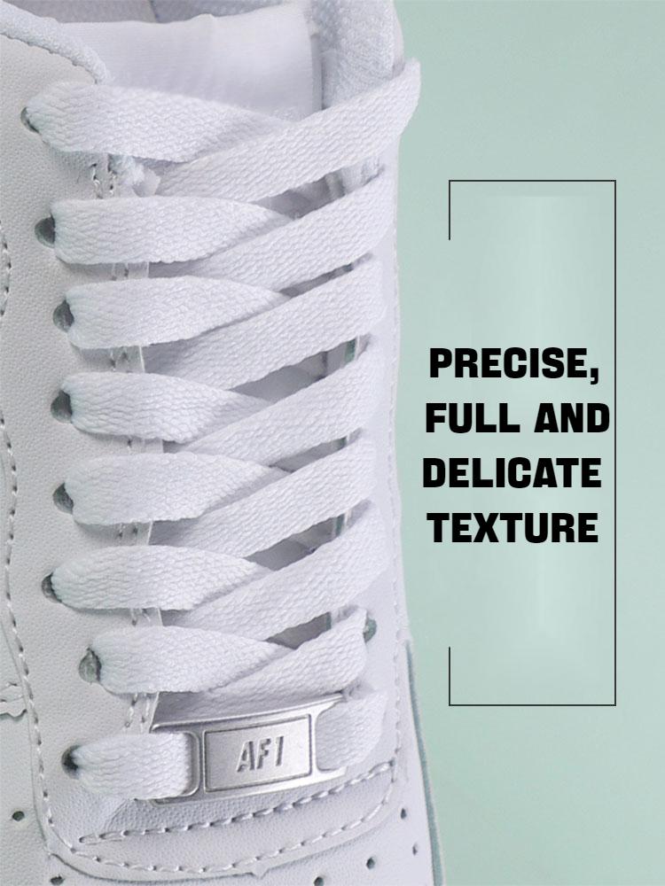 1Pair Reflective Shoelace for Sneakers Shoe Buckle Flat Pure White Shoe Laces High Top Shoelaces af1 Men's Women's Shoe Cord