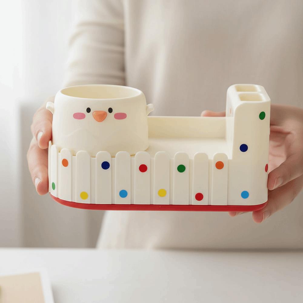 Multifunctional Pen Holder Multiple Compartments Pen Storage Box Desktop Organizer Desktop Use