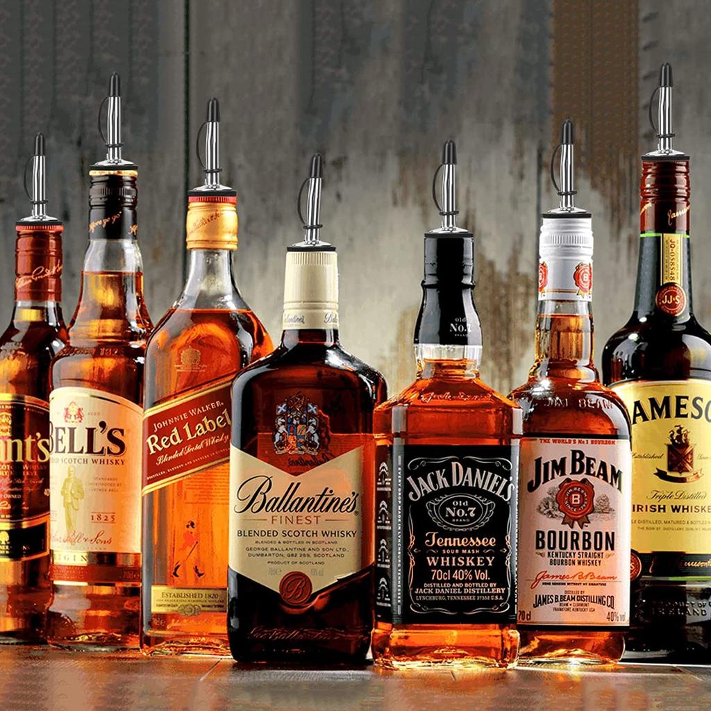 12 Pack Liquor Bottle Pourers, Liquor Pour Spout for Liquor Bottles, Stainless Steel Olive Oil Dispenser Spout, Dust Caps Covers