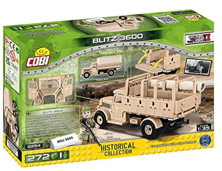 Cobi Historical Collection #2254 Opel Blitz 3t Truck 3600 (WWII German Army) 135 Scale [Military Block-COBI Japan Authorized Sole Agent]