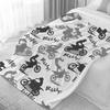 Dirt Bike Blanket Gifts,Ultra Soft Motorbike Throw Blanket| Gifts for Extreme Sports Motorcycle Lover,Motorcycle Blanket Decor for Sofa Bed Couch for