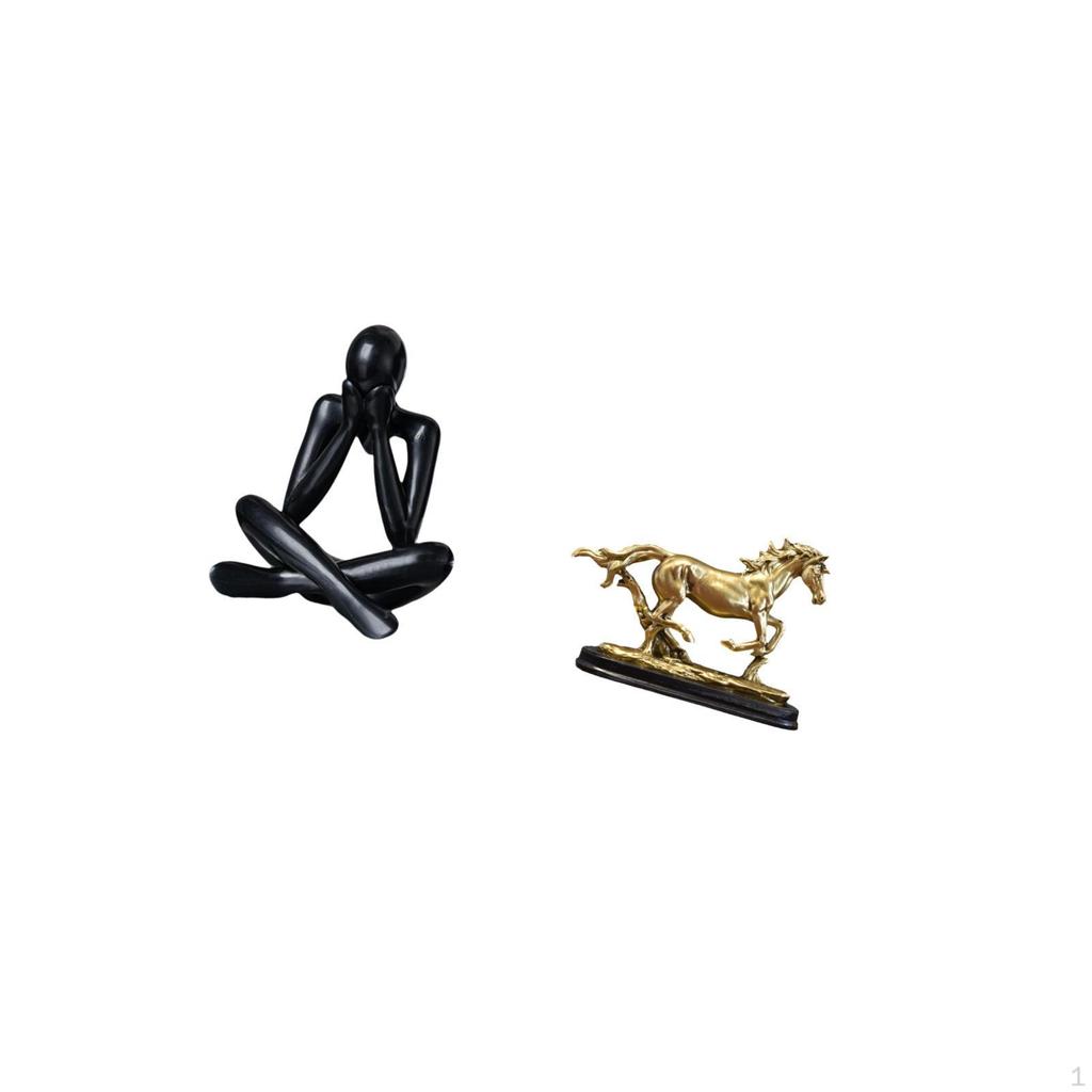 Modern Abstract Horse Figure Sculpture Decorative Collectible Figurine Artwork Ornament Statue for
