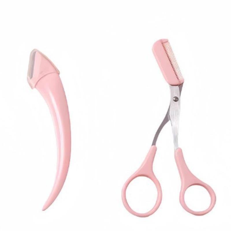 Coltellino Curvo per Modellare le Sopracciglia, Coltellino da Rasatura per Sopracciglia, Coltellino da Rasatura Sicuro per Sopracciglia per Principianti Donne, Strumento Sicuro per Modellare le Sopracciglia