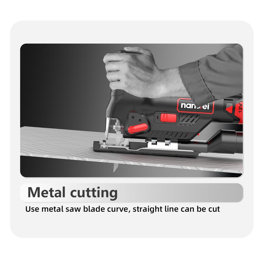 NANWEI 12 V /Jig Saw /Mini /6-speed setting /1500-2800 rpm /Charging interface Tpye-C