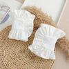 Trendy Ruffle Clothing Cuffs Detachable with Buttons Decorative Sleeves Cuff Extension for Female Teens