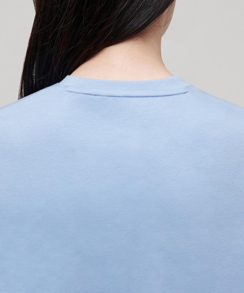 MUSINSA STANDARD WOMAN Women'S Crew Neck Crop T-Shirt [Sky Blue]