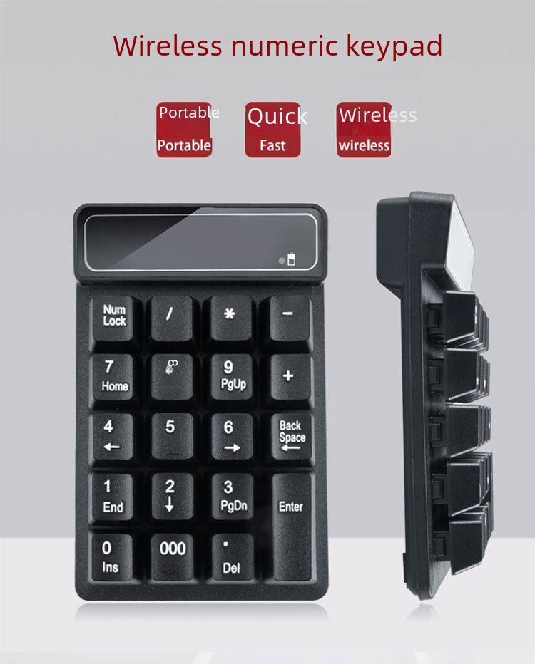 Compact Wireless Numeric Keyboard with Floating Keycaps for Financial Accounting