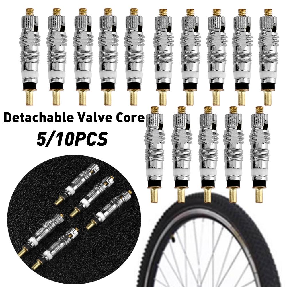 5/10Pcs Detachable Presta Bicycle Valve Core Replacement Brass CNC FV MTB Road Bike Tire Tubes Service Parts Repair Tools