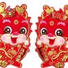 2 Pcs Chinese Year Door Sticker Dragon Wall Decoration