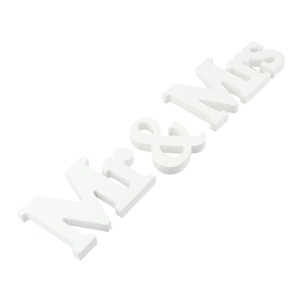 3Pcs/set Sign Mr & Mrs Wooden Ornaments Wedding Decoration Decoration Props  Married Party