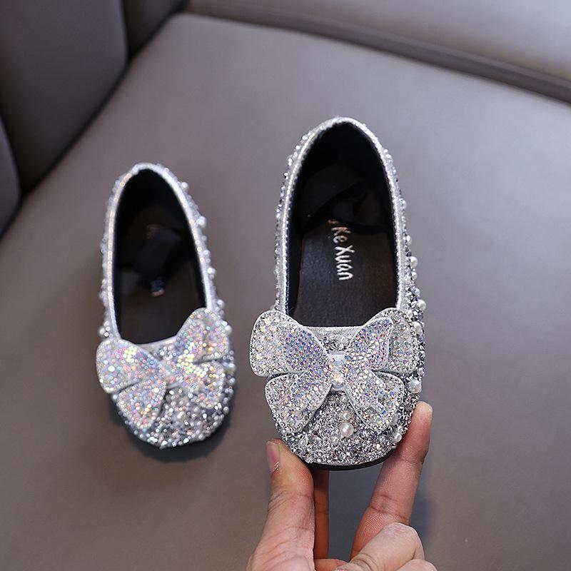 Autumn new style ladylike baby girl children's princess rhinestone single shoes leather shoes dance performance shoes