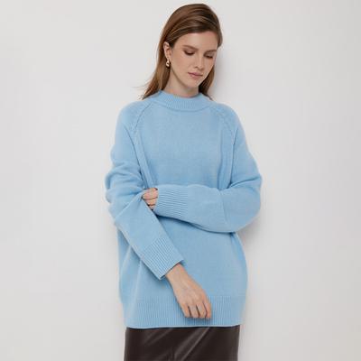 Autumn Winter Round Neck Wool Sweater Women's Relaxed-fit Pullover Jumper Luxurious Soft Knit Slimming Versatile Daily Top