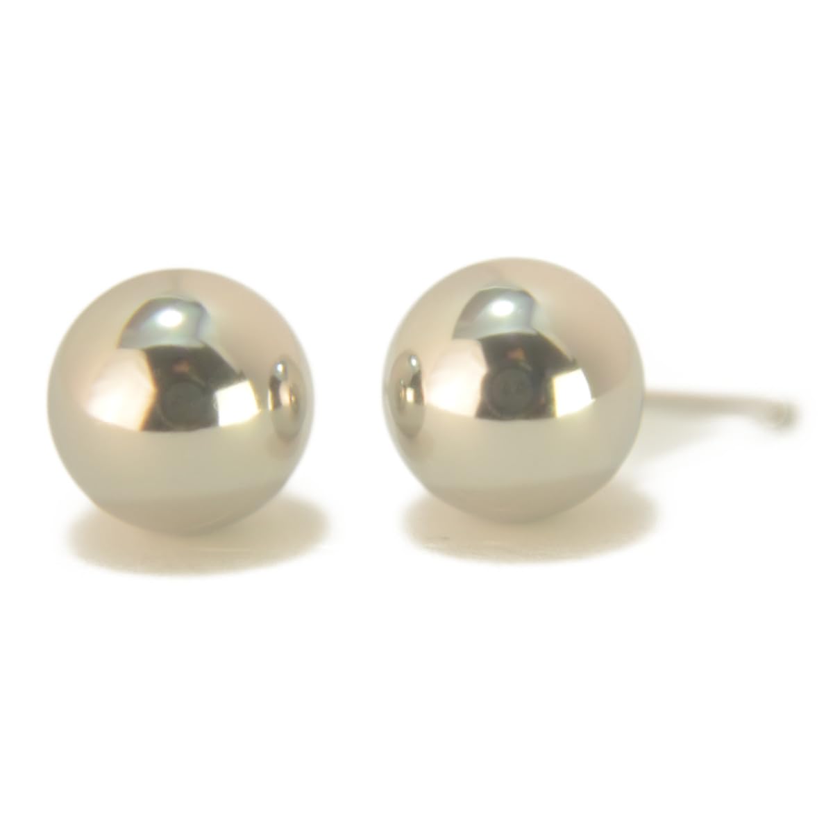 

Round ball earrings 8mm Pt900 platinum ball earrings sold as a pair for both ears Made in Japan Simple Small Present Gift yokomountain [Platinum