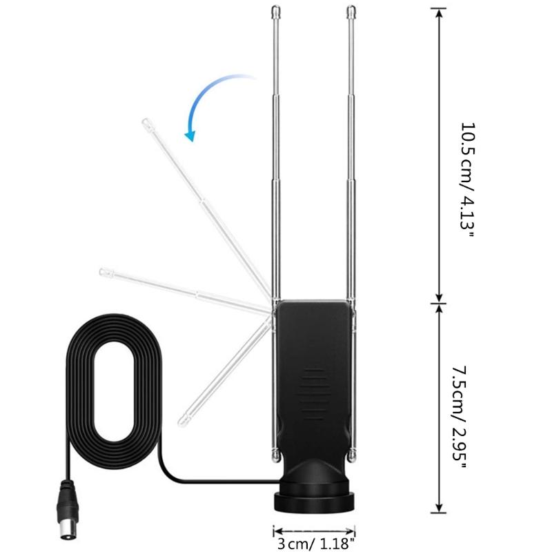 Compact & Lightweight TV Aerial TV Antenna for Freeviews Ready Devices Optimized Suitable for DVBT Radio Broadcasting