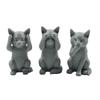 3PCS Cute Creative Simulated Kittens, "Invisible Evil" Learning Office Car Decoration and Garden Balcony Landscape Micro Crafts