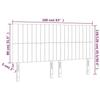 VidaXL LED Headboard Bedroom Furniture Double Bed Accessory Head of Bed Frame Interior Dark Grey 3122717