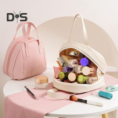Travel Cosmetic Storage Bag Portable Multi-compartment Makeup Bag Waterproof Faux Leather Storage Pouch for Toiletries Cosmetics
