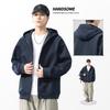 Men's Retro Patchwork Hooded Jacket - Double Zipper, Trendy Loose Fit, Versatile Autumn Outerwear, High Street Style