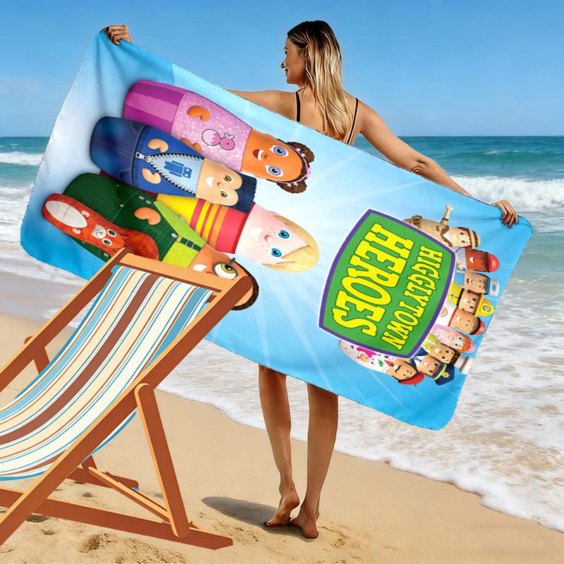 Hero of the Happy Town 2D Flat Print Beach Towel, Large Soft Quick Dry Towel for Beach Camping SwimmingDSTJ0925307