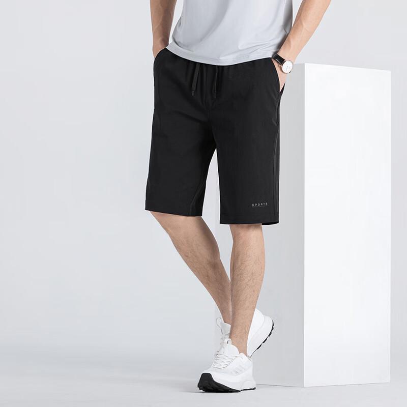 Fengmao Men's Summer Elastic Waist Thin Casual Shorts FMLF3303