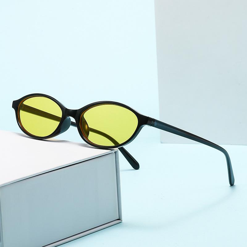 New Oval sunglasses For women Fashion Brand Black Small Frame Eyeglasses Female Retro Clear Lenses Eyewear UV400