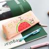 Fruit Style Cute School Pencil Case for Girls Novelty Leather Pencil Bag Kawaii Stationery Bags