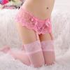 Fragrant Night Lace Garter Lingerie Set - Multi-color, Transparent, Stockings Not Included