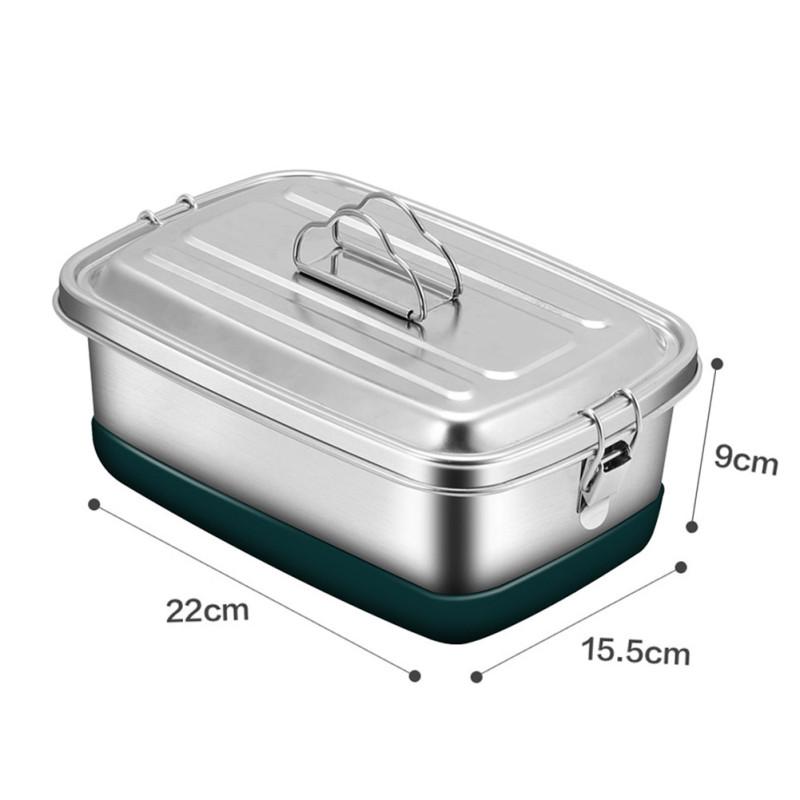 304 Stainless Steel Bento  Box With Compartments Sealed Spillproof Leak-proof Double Layer Lunch Box