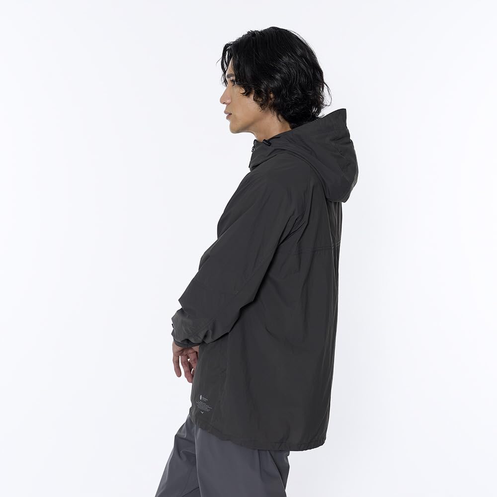 Mizuno Go To by B2MEB002 Light Mountain Ash XL Men's Water-Repellent Parka, Black,