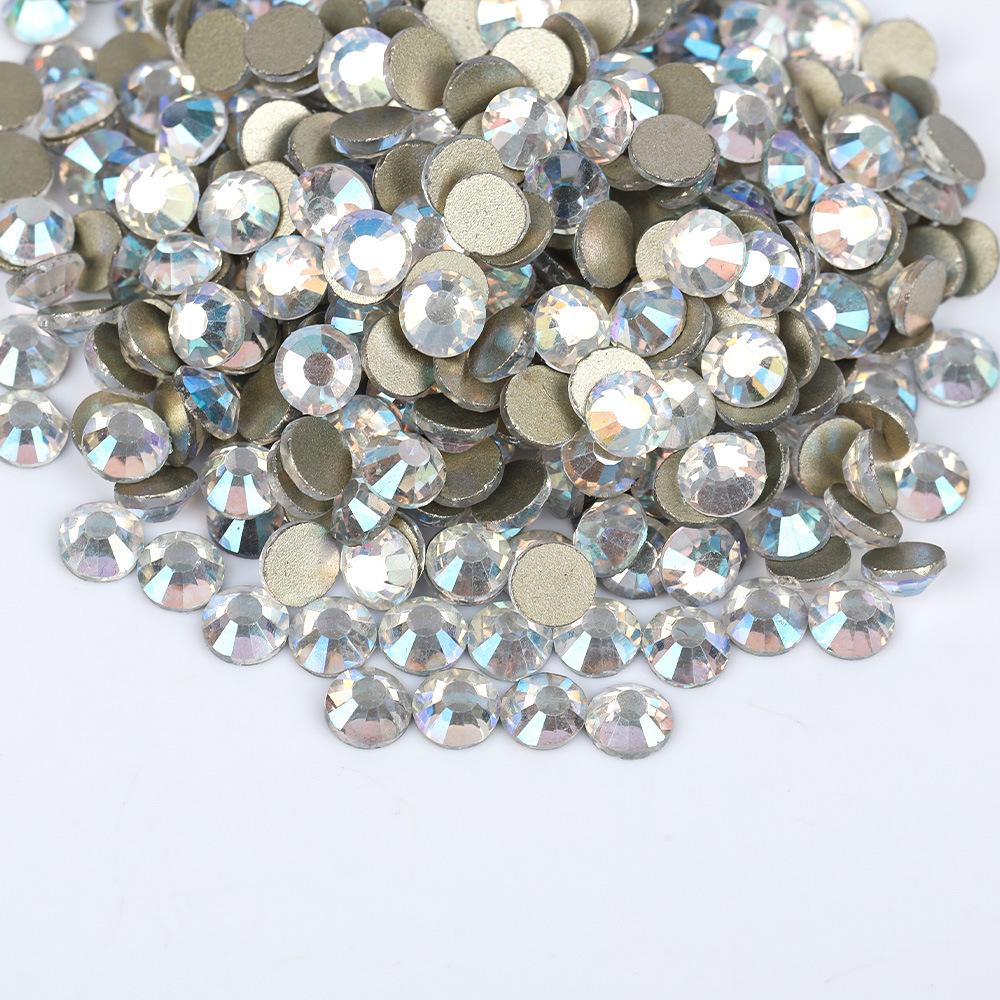 Gold Bottom Colored Glass Flat Bottom Diamond Nail Drill, Mobile Phone Accessories Sticker Diamond Diy Rhinestone Jewelry Accessories