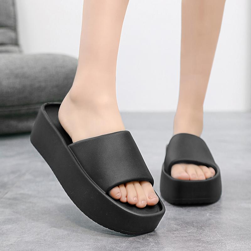 EVA Ladies Beach Slippers Thick Bottom 6CM Soft Comfortable Anti-Slip Odor-Resistant Home Wear Outdoor Sandals EVA Cloud