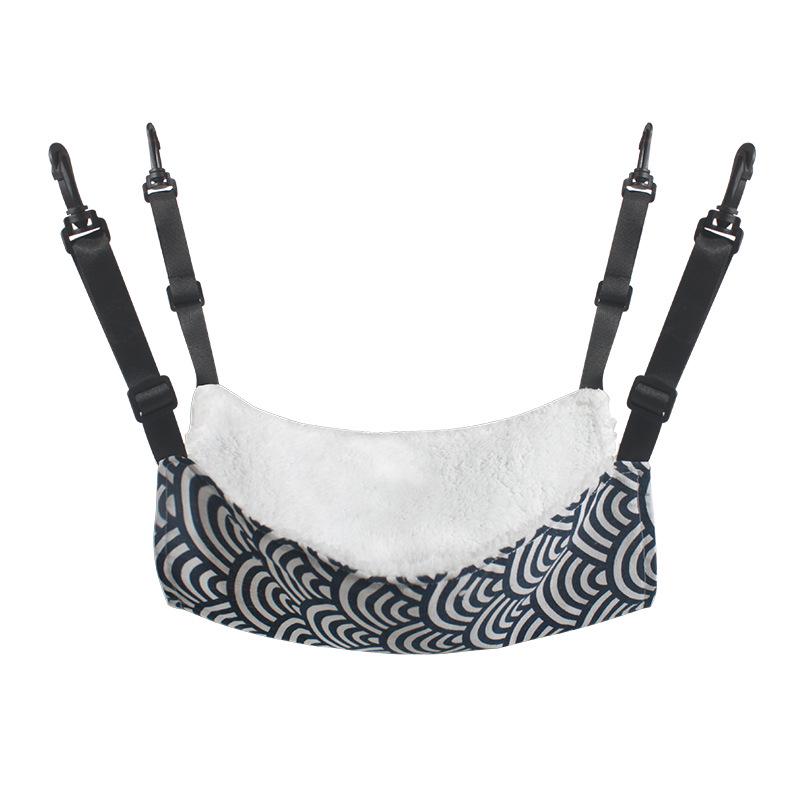 Adjustable Cat Bed Hammock with Breathable Velvet and Hanging Nest Toy