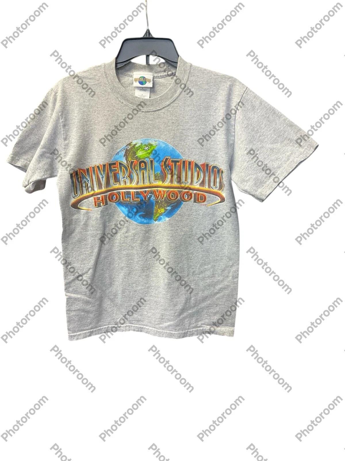 Universal Studios Hollywood T Shirt Logo Theme Park Gray Crew Tee Size S S