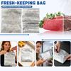 Reusable Aluminum Foil Lined Freezer Bags With Resealable Zipper Tabs For Storing Food, Vegetables, Meats, And Snacks.