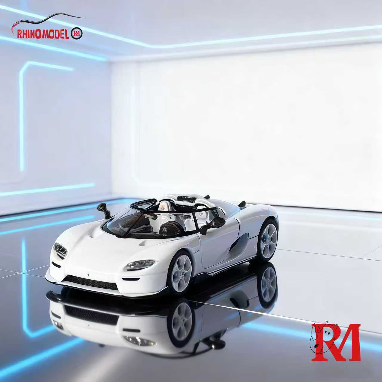 

2025 Limited Edition Rhino Model RM 1:64 CC850 Alloy Car Model білий