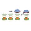 Plush Figure Sweater and Suspender Pants Jumpsuit Outfit Educational for Kids Photo Props Make Your Own Dolls for 6.69'' Doll
