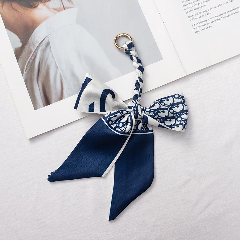 Silk Scarf Pendant Keychain: Versatile Bag Charm & Keyring