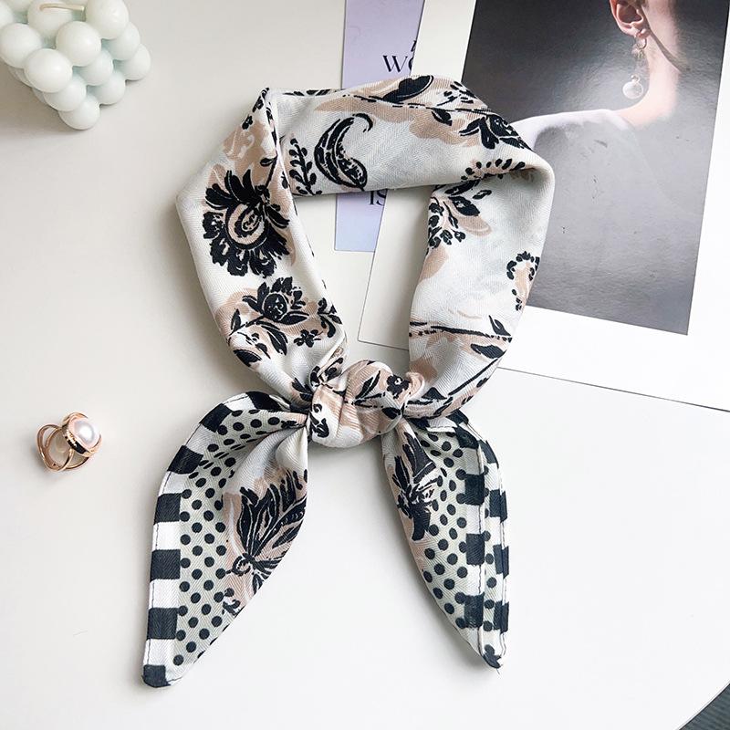 New silk wool feel small square scarf silk scarf classic decorative scarf scarf spring and summer thin soft decorative headscarf 65*65